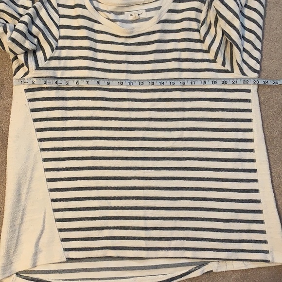 Per Se sport Cotton Long Sleeve Striped Top 1x - Picture 5 of 6